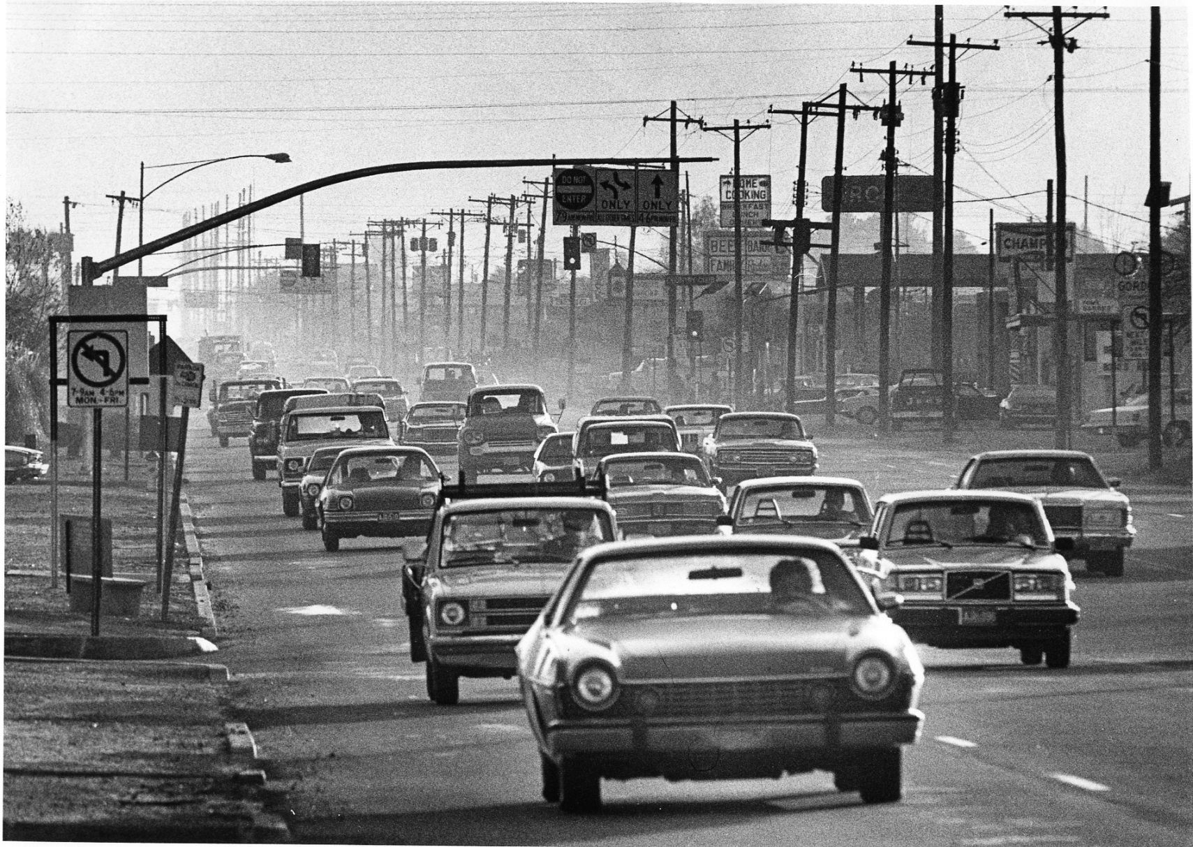 East Grant Road traffic in 1981